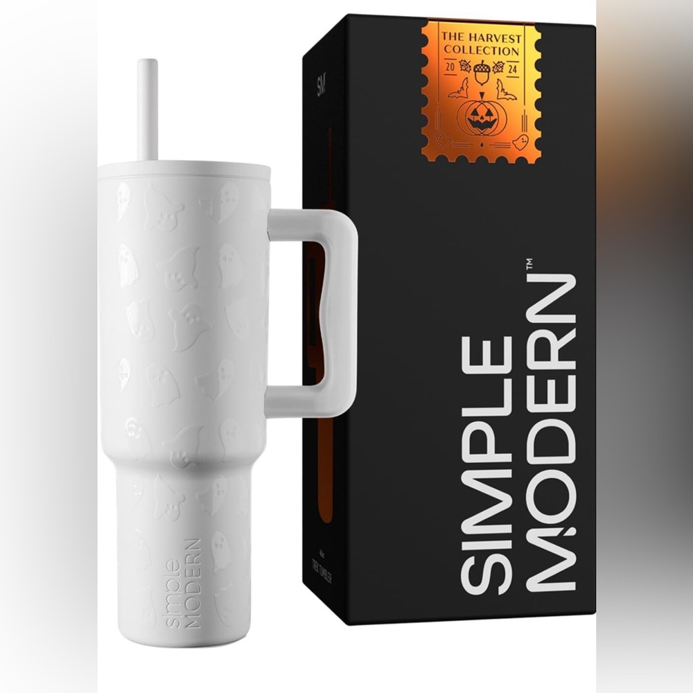 New Simple Modern Signature Trek Tumbler - Halloween Ghosts